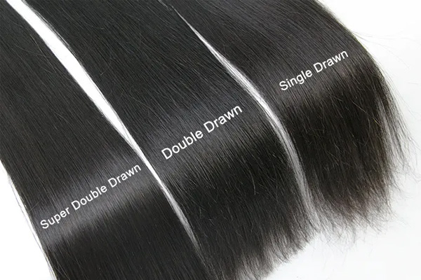 Difference of Double, Super and Single Double Drawn Hair