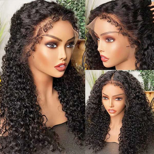 4C Edge Hairline Kinky Curly Lace Front Wigs 