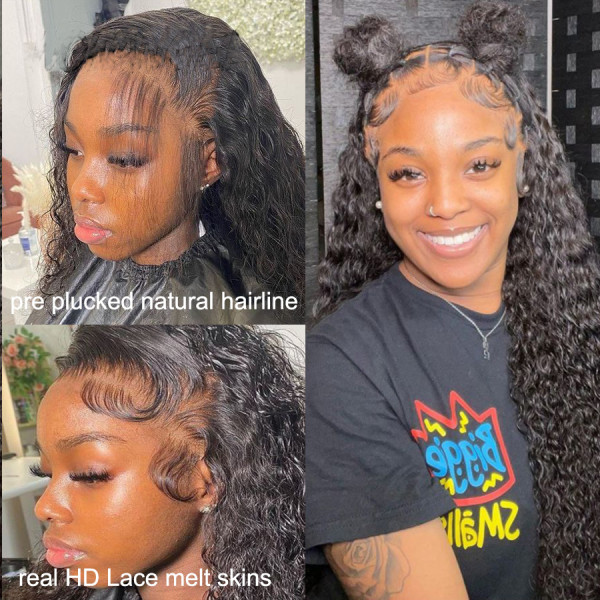  13X6 Jerry Curly Real HD Human Hair Lace Front Wig