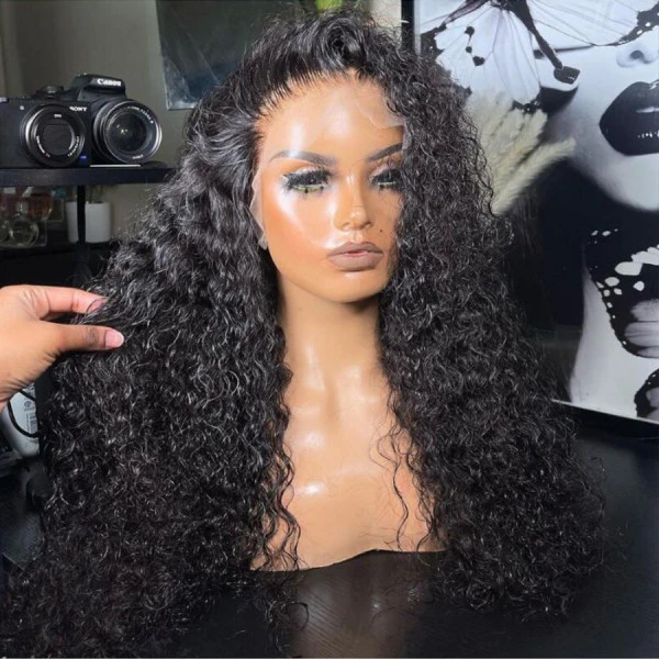 Kinky Curly 13X6 Real HD Human Hair Lace Front Wig