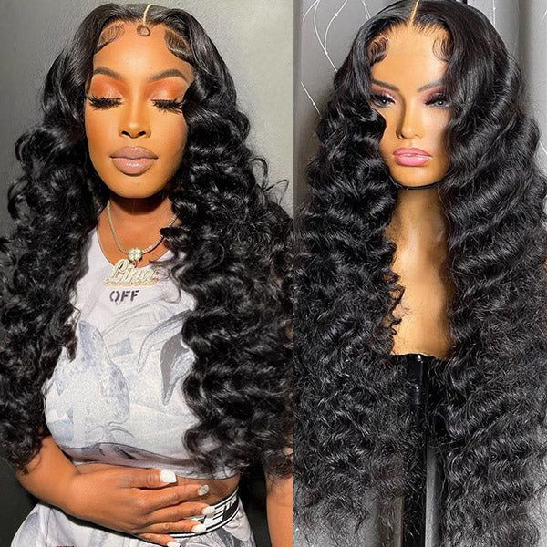 13X6 Loose Deep Real HD Human Hair Lace Front Wig