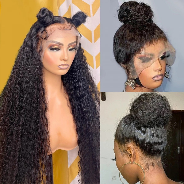 Kinky Curly 360 Real HD Human Hair Lace Front Wig