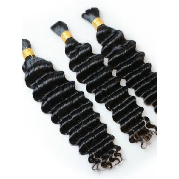 Bulk Human Braiding Hair Deep Wave