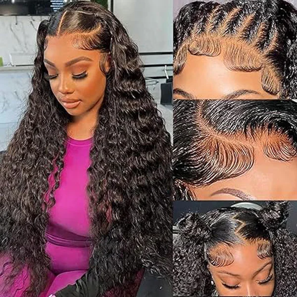 5x5 HD Lace Closure Wigs Human Hair Deep Wave 