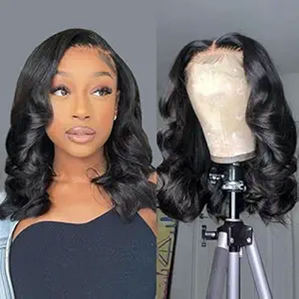 Bob Wig Human Hair 13x4 Frontal Lace Wig Body Wave 