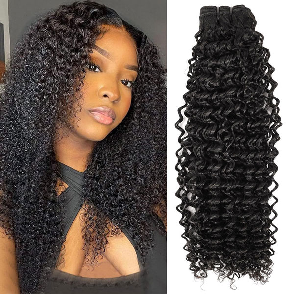 Double Drawn Kinky Curly Bundle Hair