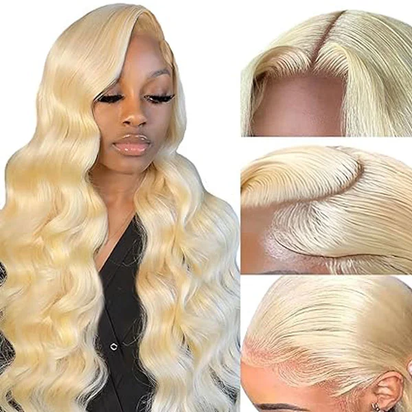 Blonde 613 Body Wave 13X4 Lace Front Wig Human Hair Wigs 