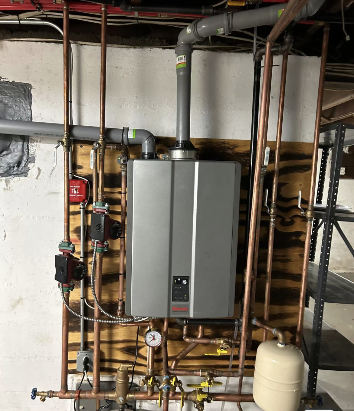 rinnai heating and water heater  installation