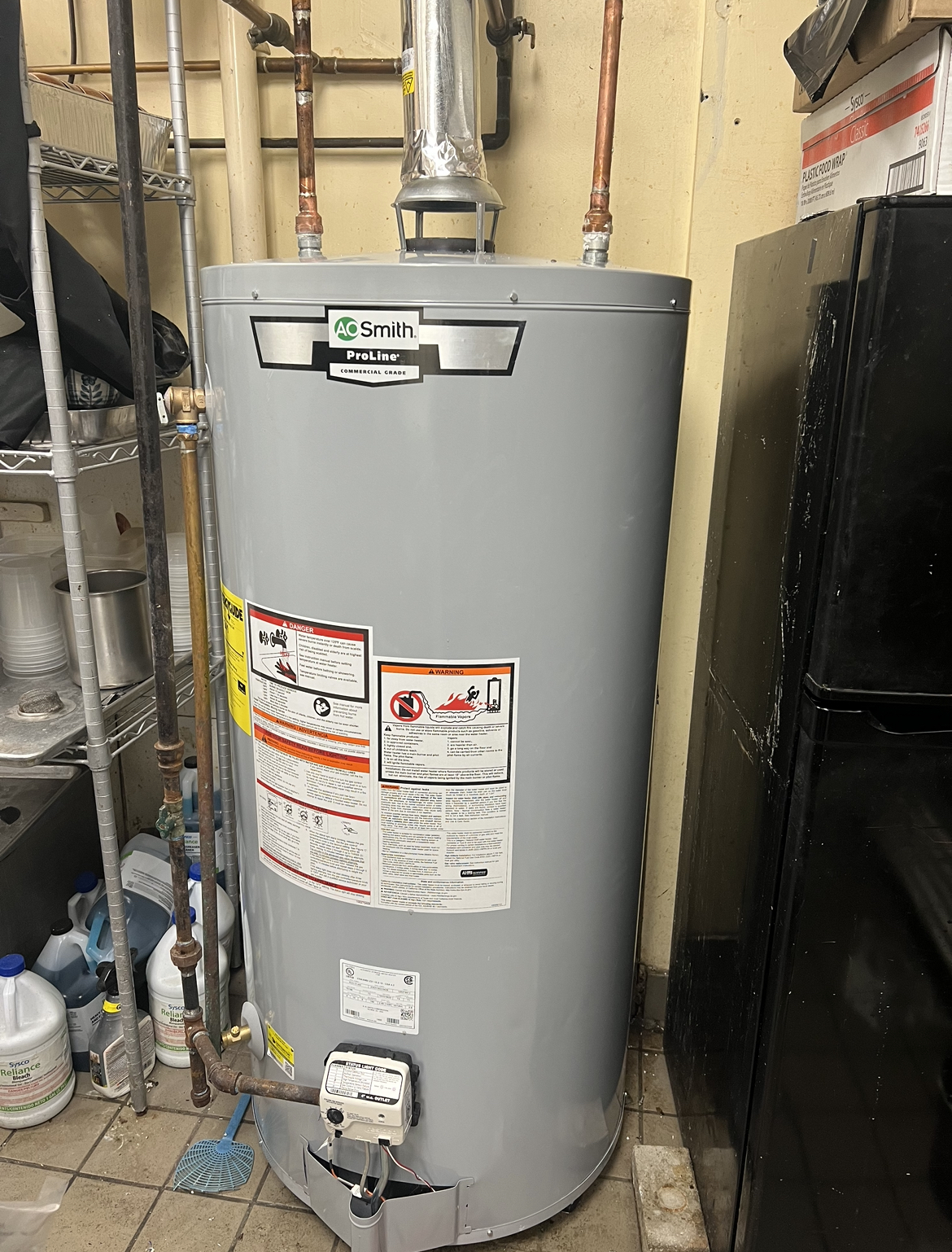 Ao Smith 75  Gallon Water heater tank replacement